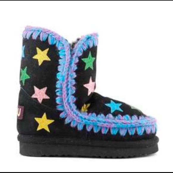 NWT MOU KIDS GLITTER STAR PRINT SLIP ON BOOTS⭐️ - Picture 2 of 6